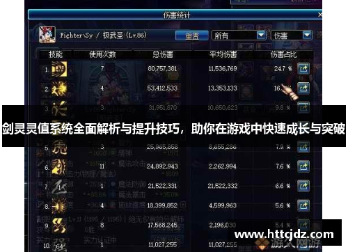 剑灵灵值系统全面解析与提升技巧，助你在游戏中快速成长与突破